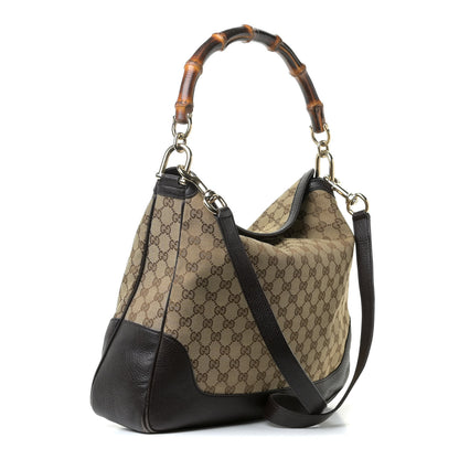 Gucci Monogram Medium Diana Bamboo Shoulder Bag Dark Brown 4 of 21