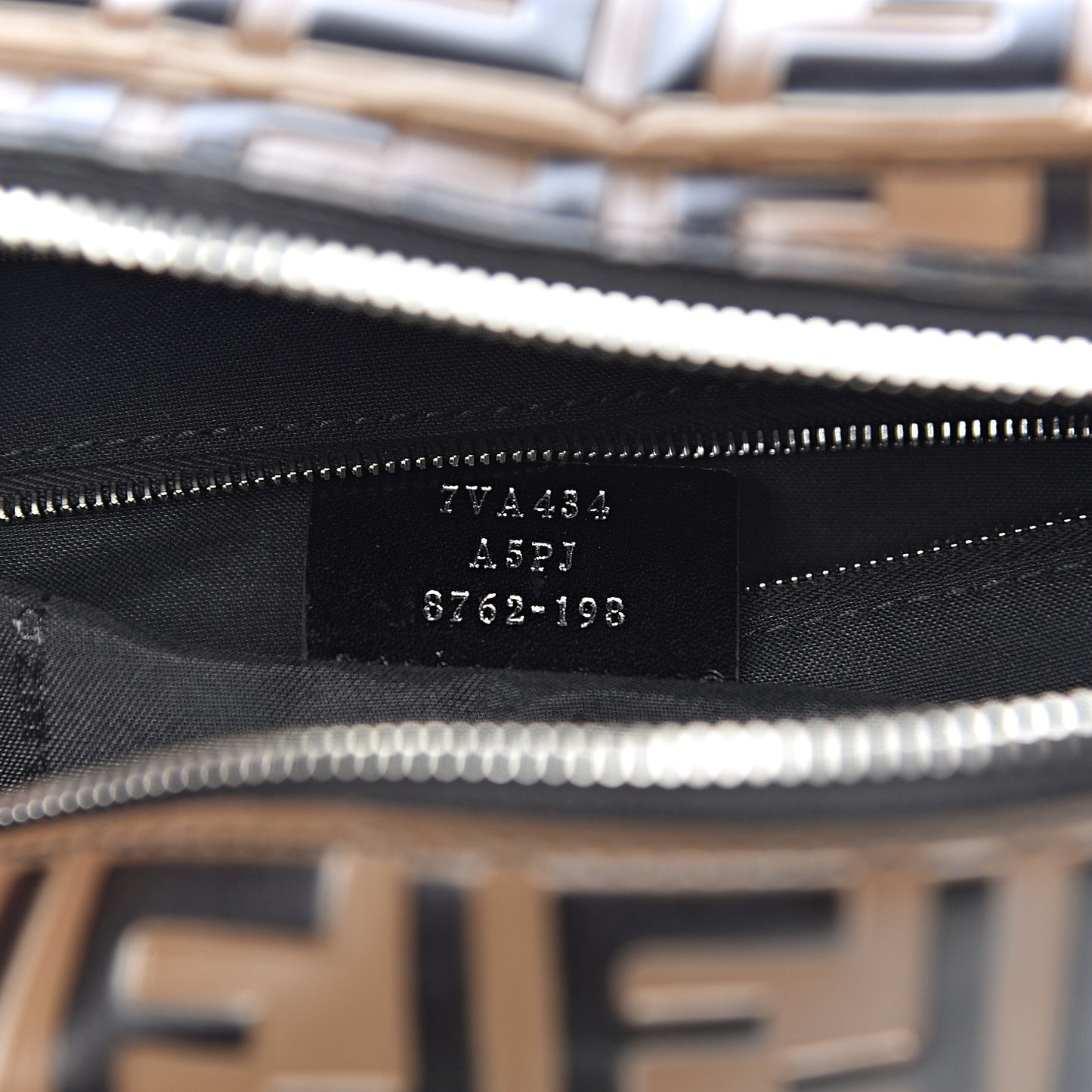 Vitello Century Bi-Color FF 1974 Embossed Belt Bag Maya Black