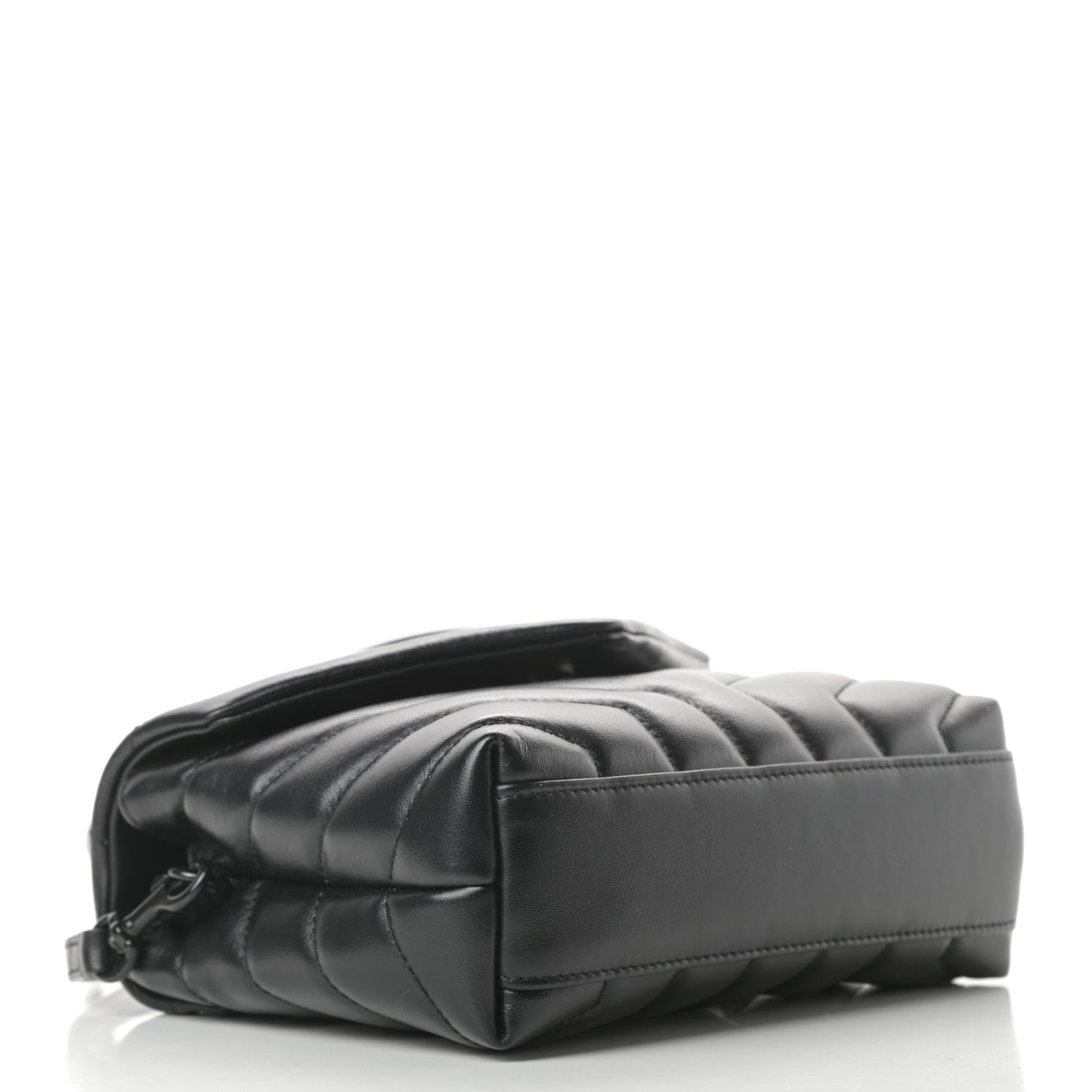 Calfskin Y Quilted Monogram Toy Loulou Crossbody Bag Black