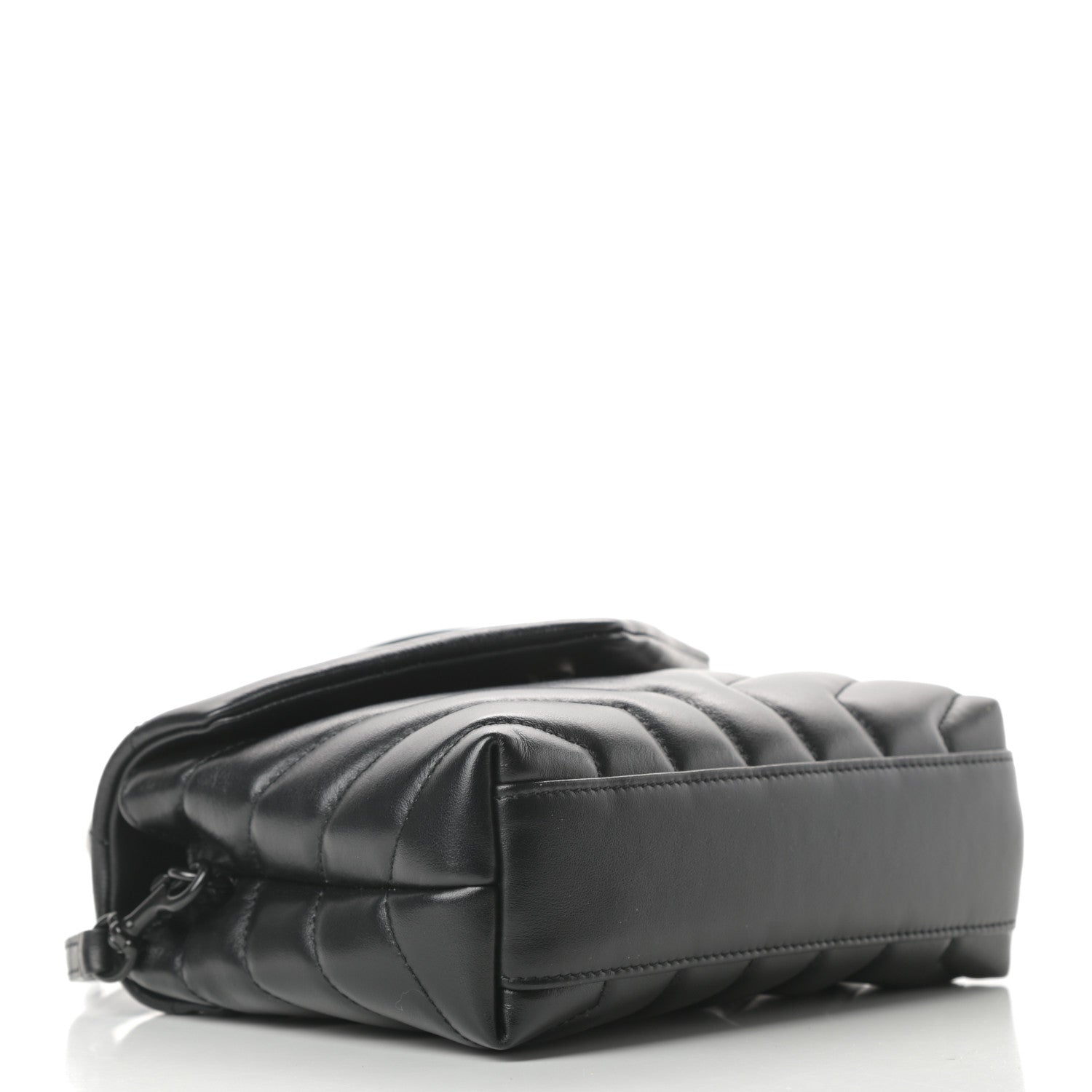 Saint Laurent Calfskin Y Quilted Monogram Toy Loulou Crossbody Bag Black 4 of 11