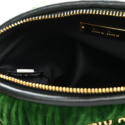 Miu Miu Velvet Matelasse Wristlet Smeraldo 7 of 7