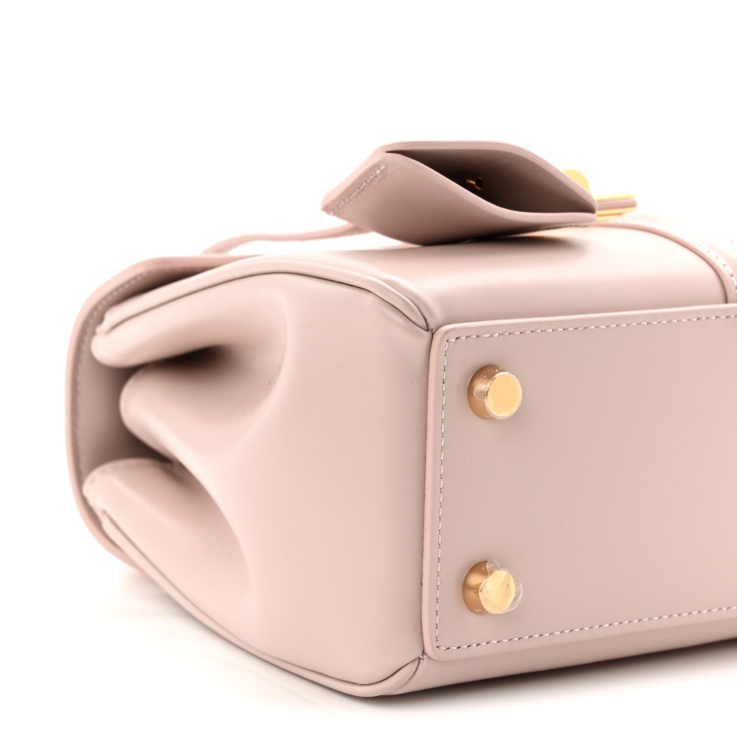 Celine Satinated Calfskin Mini 16 Top Handle Bag Bleached Pink 10 of 12