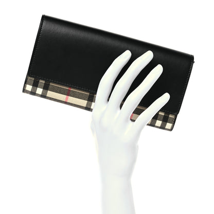 Burberry Vintage Check Calfskin Halton Wallet Black 2 of 9