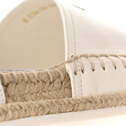 Chanel Lambskin Cap Toe CC Espadrille Sandals 39 White Black 11 of 13