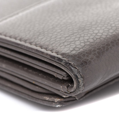 Chanel Caviar Timeless CC Large Gusset Flap Wallet Dark Grey 12 of 13