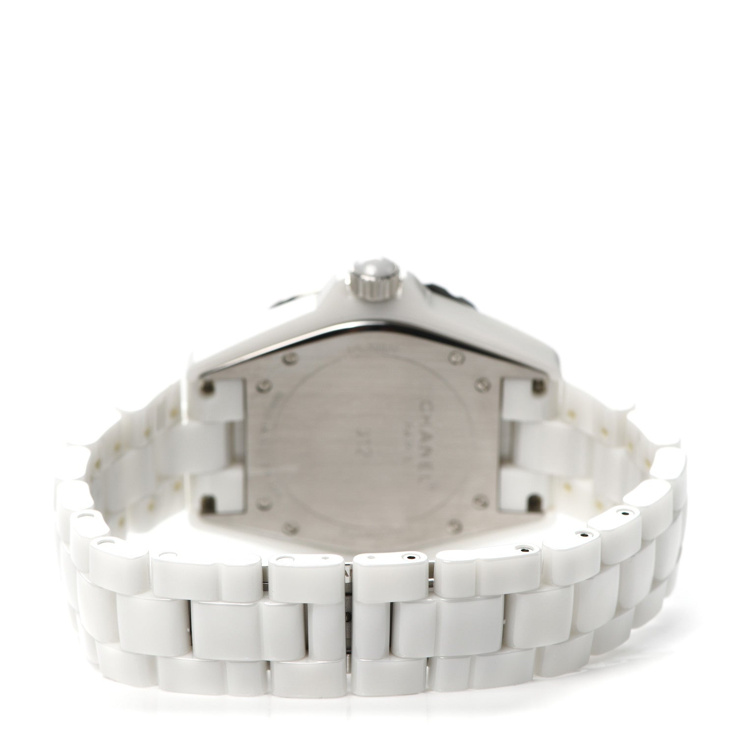 Chanel Stainless Steel Ceramic Diamond Pink Sapphire 42mm J12 Automatic Watch White 3 of 5