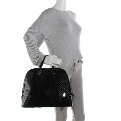 Gucci Patent Microguccissima Large Nice Top Handle Dome Bag Black 2 of 8