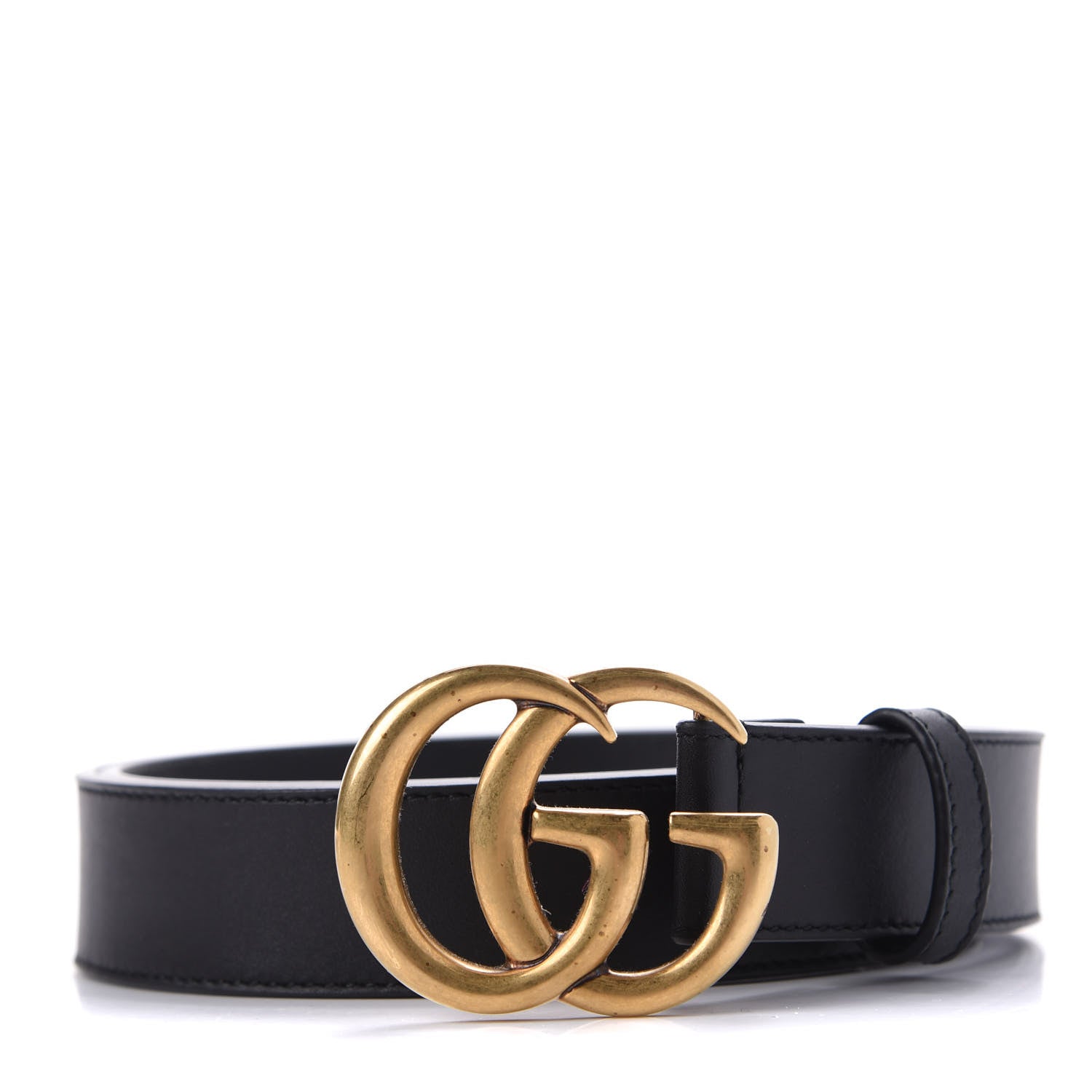Gucci Calfskin Double G 30mm Belt 80 32 Black 1 of 6