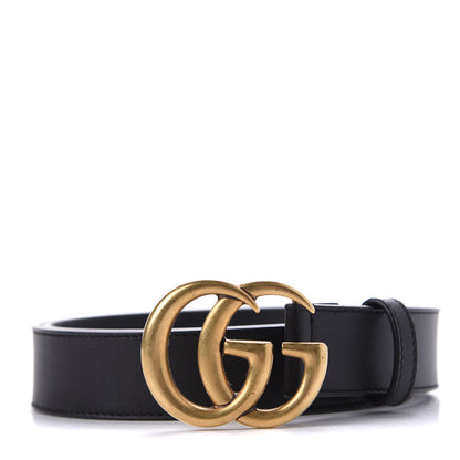 Gucci Calfskin Double G 30mm Belt 80 32 Black 1 of 6