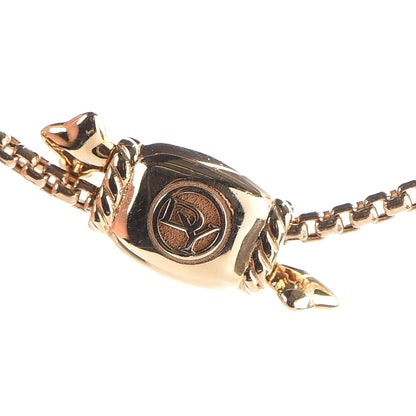David Yurman 18K Yellow Gold Diamond 47mm Continuance Pendant Necklace 6 of 7