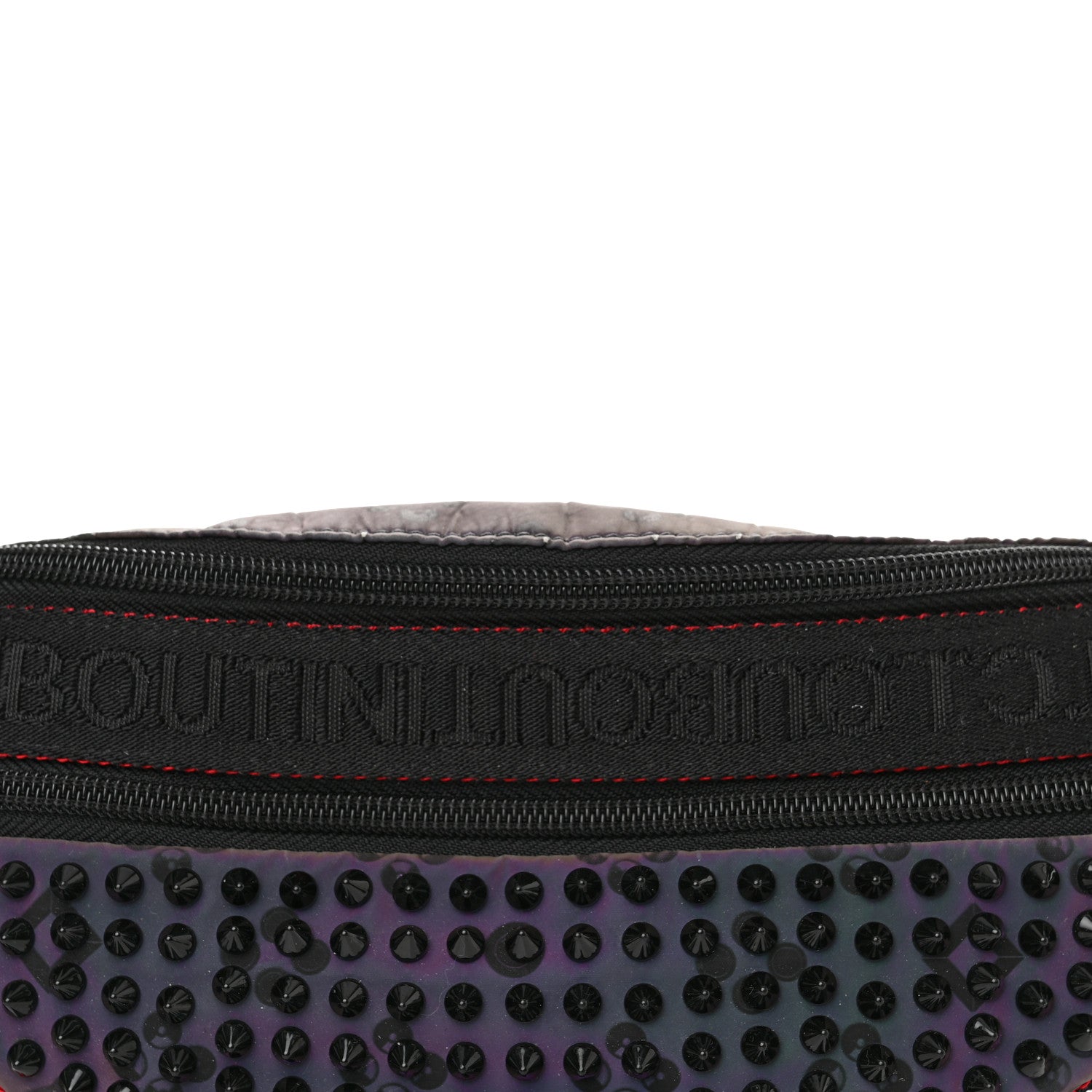 Christian Louboutin Calfskin Spiked Paris NYC Belt Bag Black Black 8 of 11