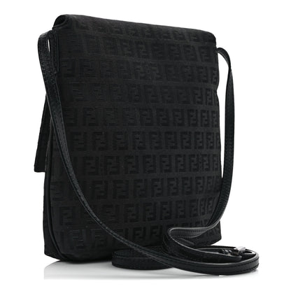 Fendi Zucchino Tube Messenger Bag Black 2 of 7
