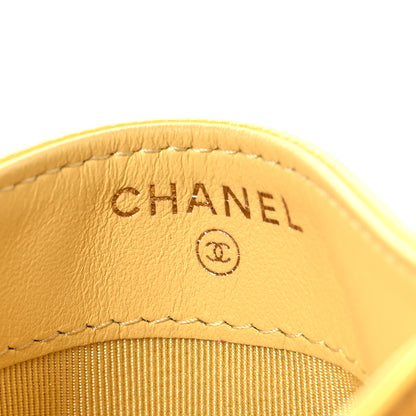 Chanel Caviar Quilted Card Holder Yellow 6 of 9