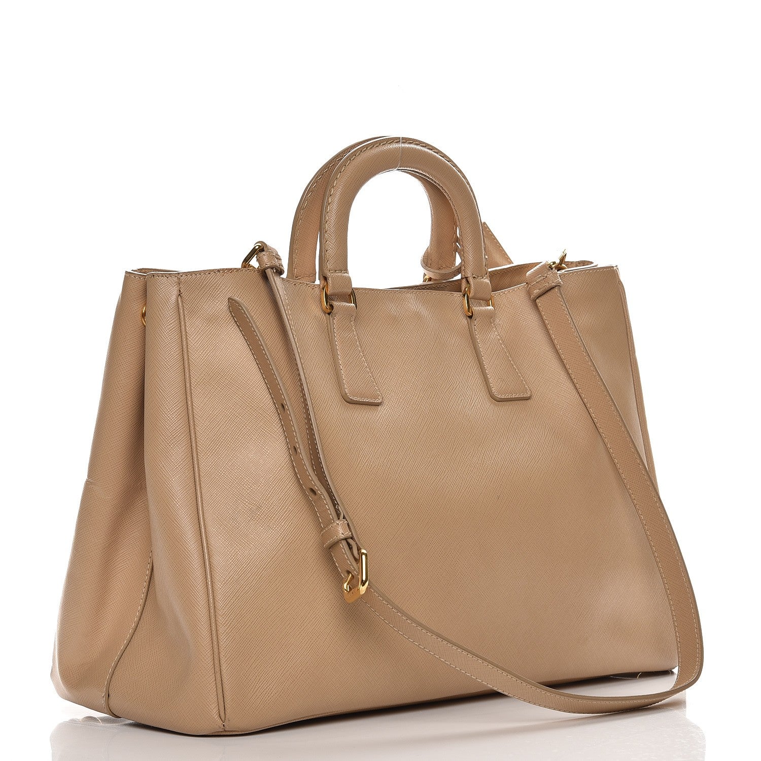 Prada Saffiano Lux Large Tote Sabbia 4 of 20
