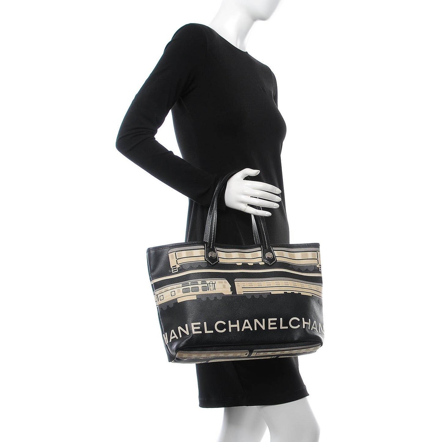 Coated Canvas Le Train Bag Black