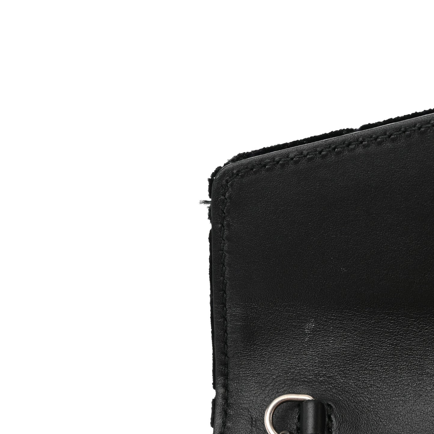 Velvet GG Monogram Mini Dionysus Chain Wallet Black
