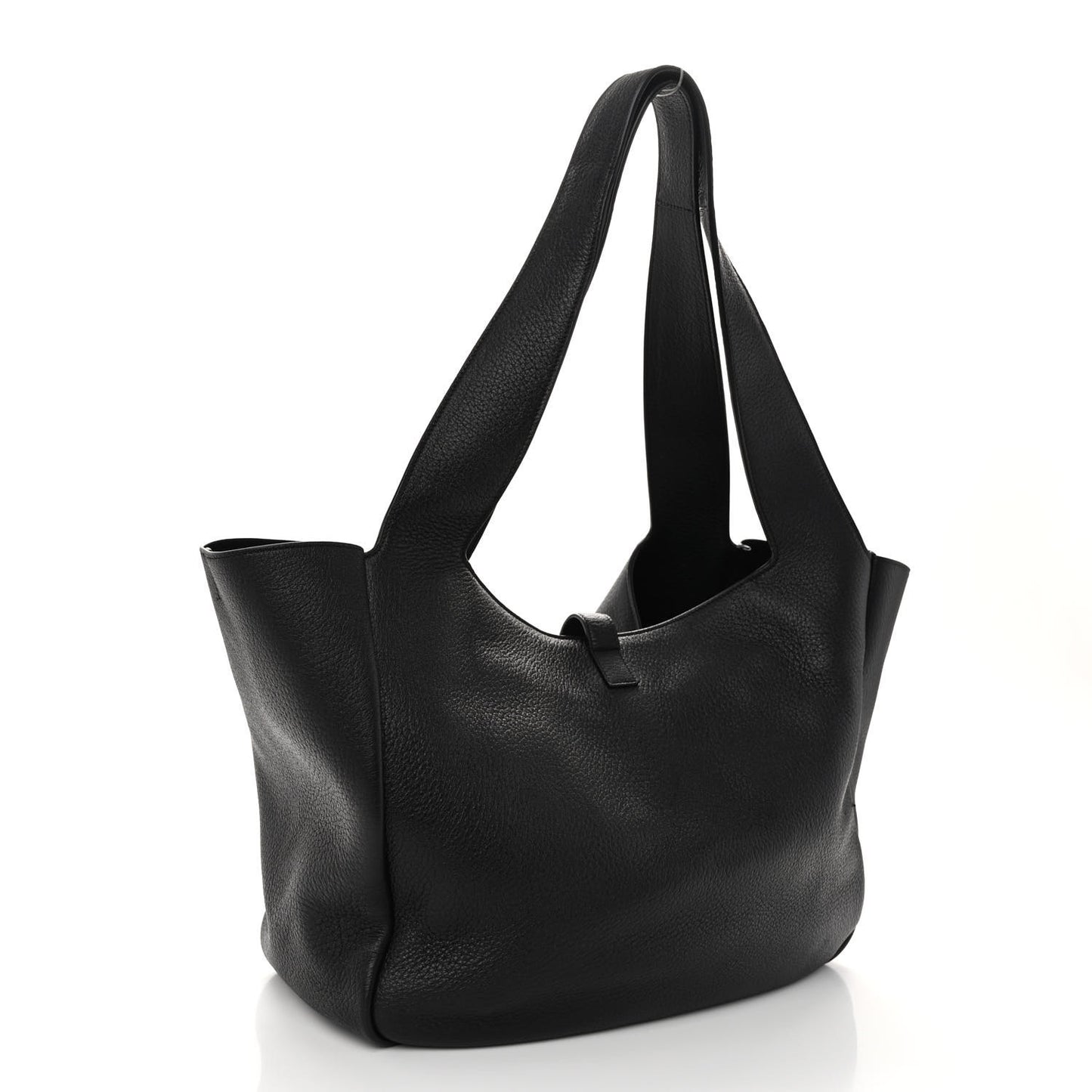 Grained Deerskin Bea Tote Black