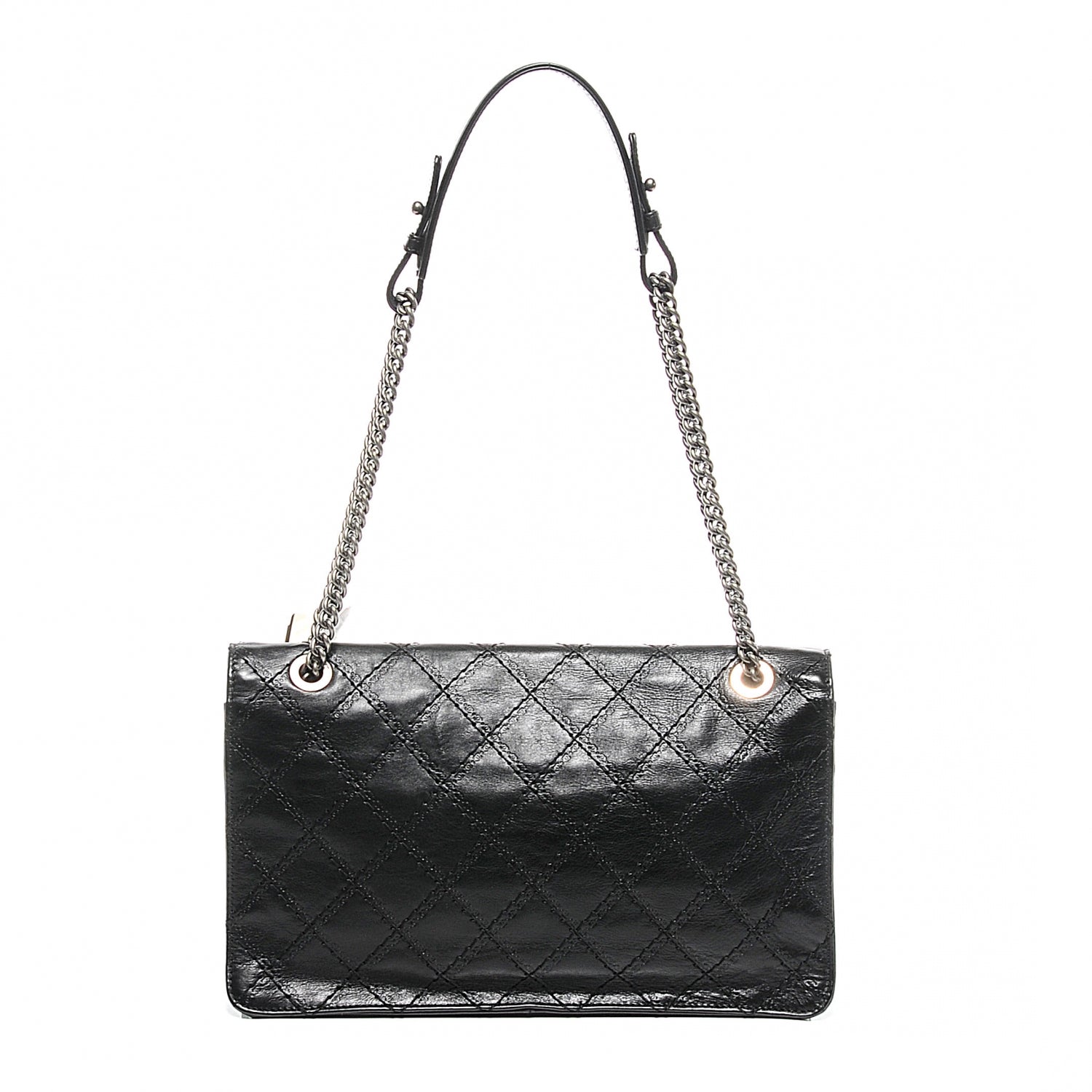 Chanel Calfskin CC Crave Reissue Crown Jumbo Flap Black 7 of 8