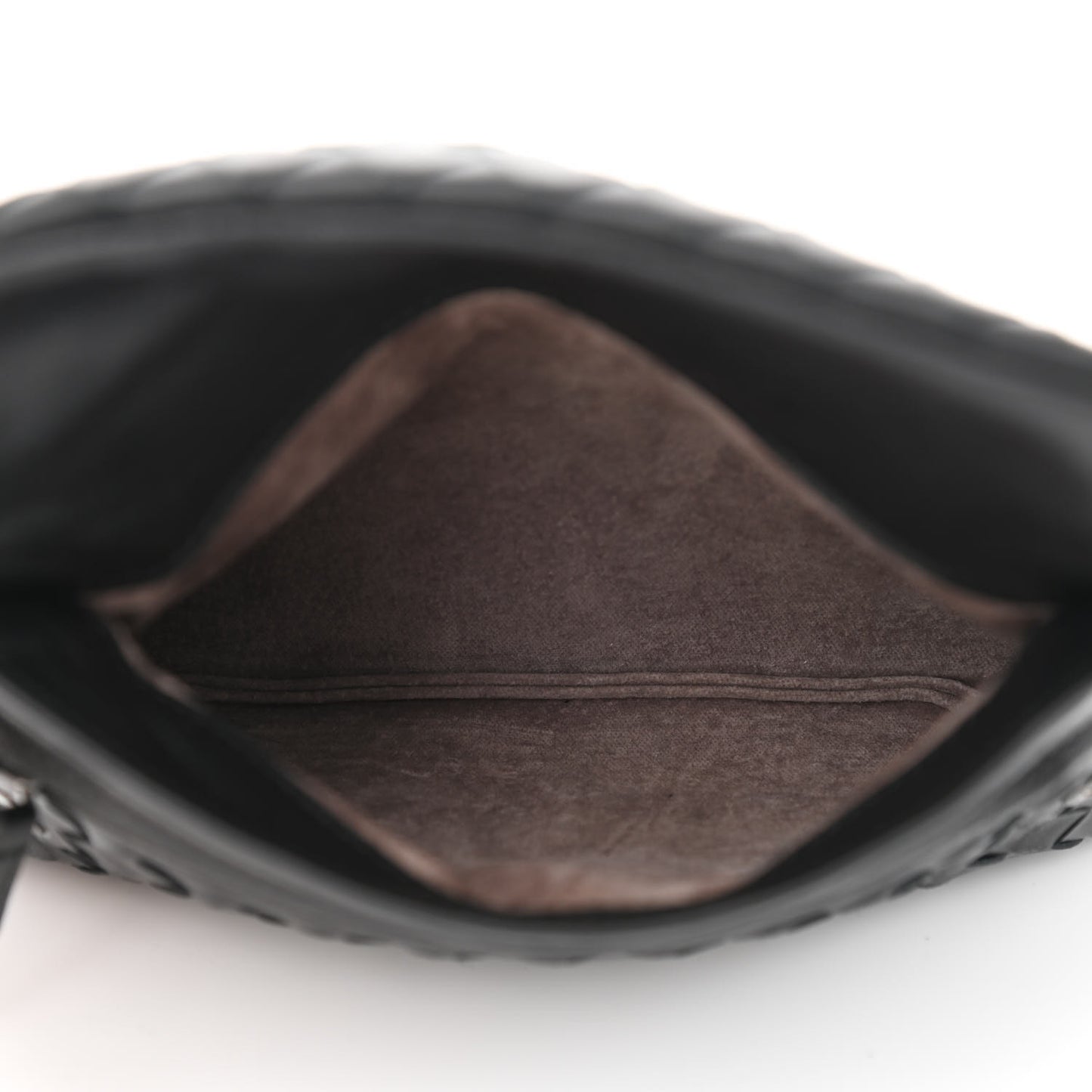 Nappa Intrecciato Mini Chain Messenger Black