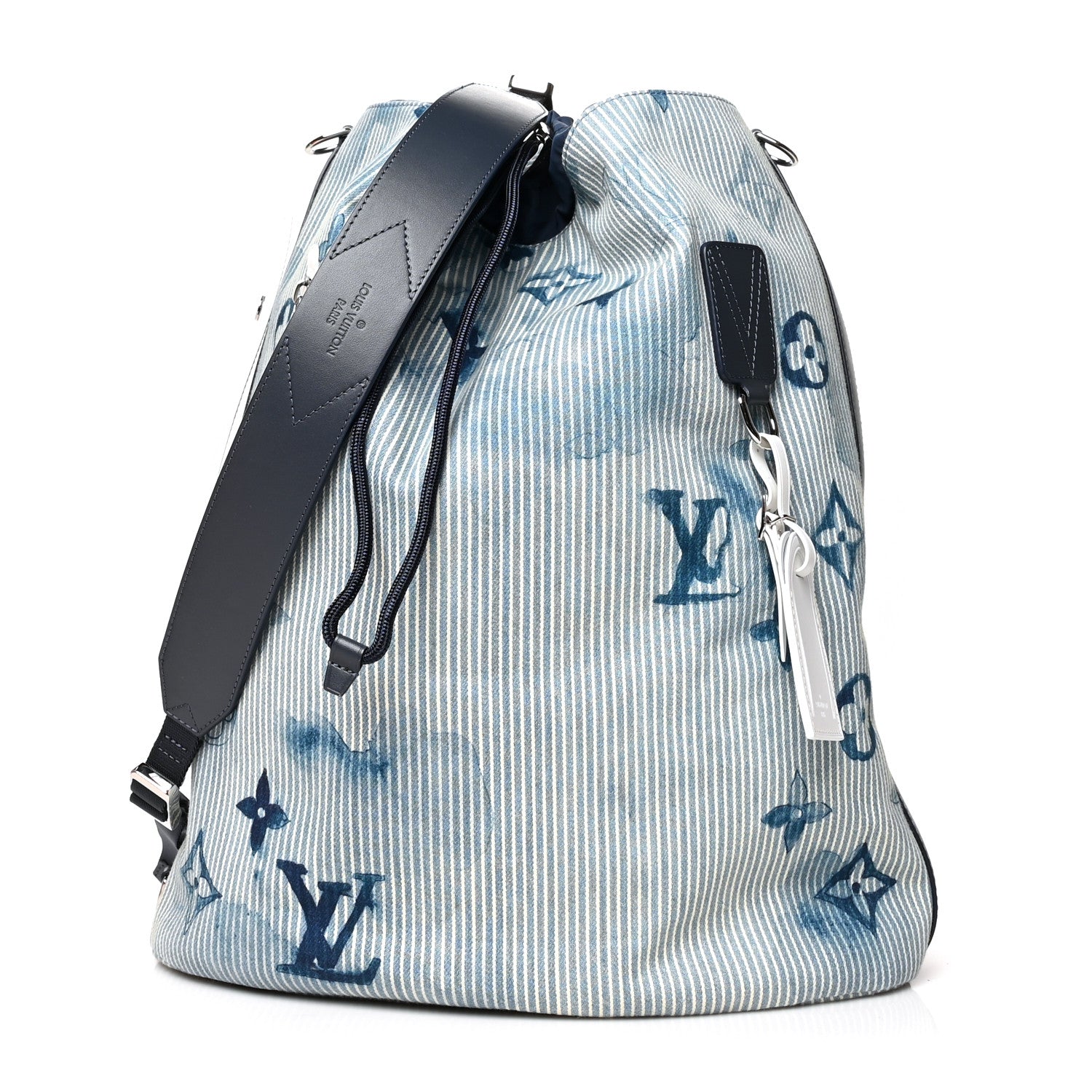 Louis Vuitton Hickory Stripes Denim Monogram Watercolor Sac Marin Blue 1 of 8