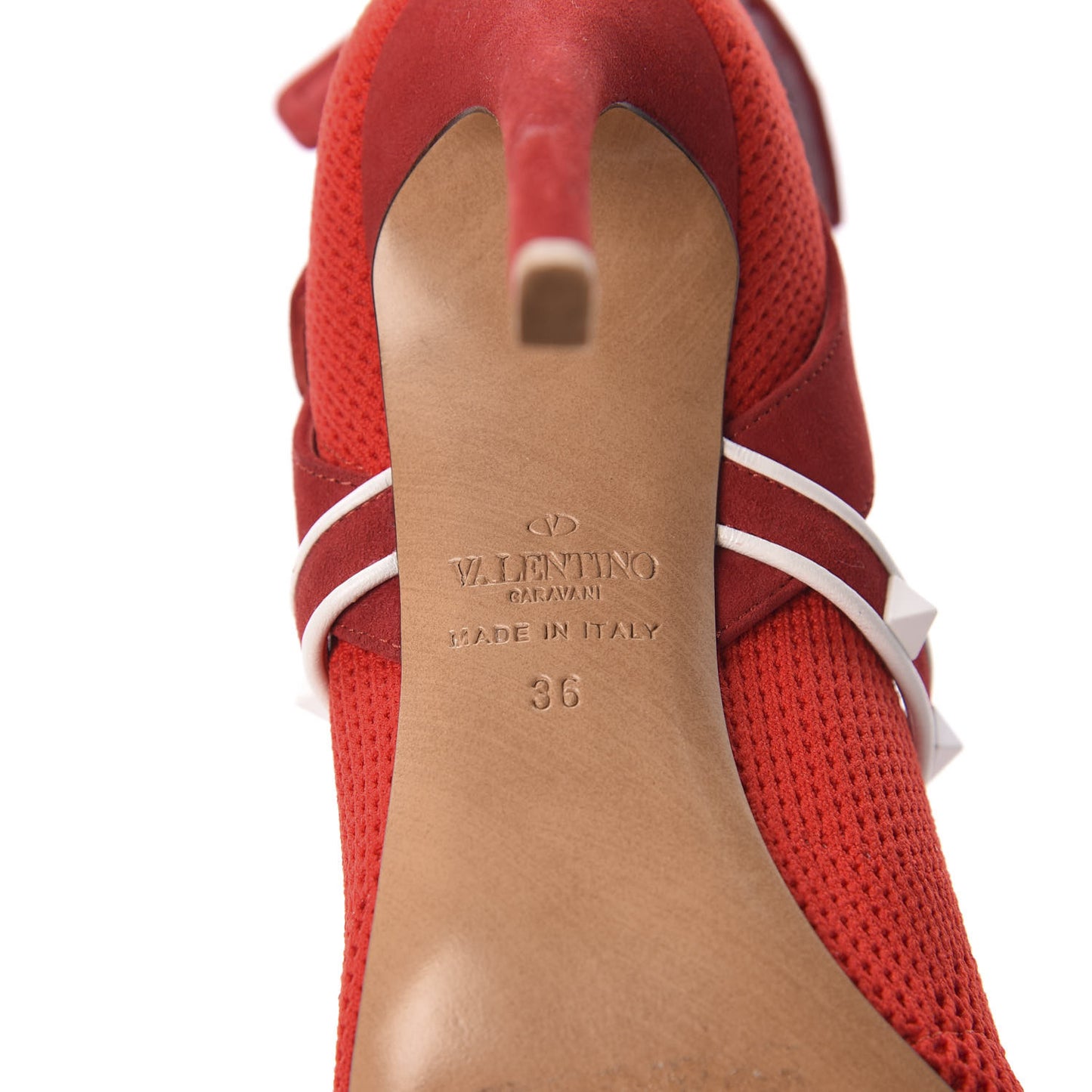 Knit Suede Free Rockstud Bodytech 105mm Ankle Boots 36 Rosso Valentino Optic White