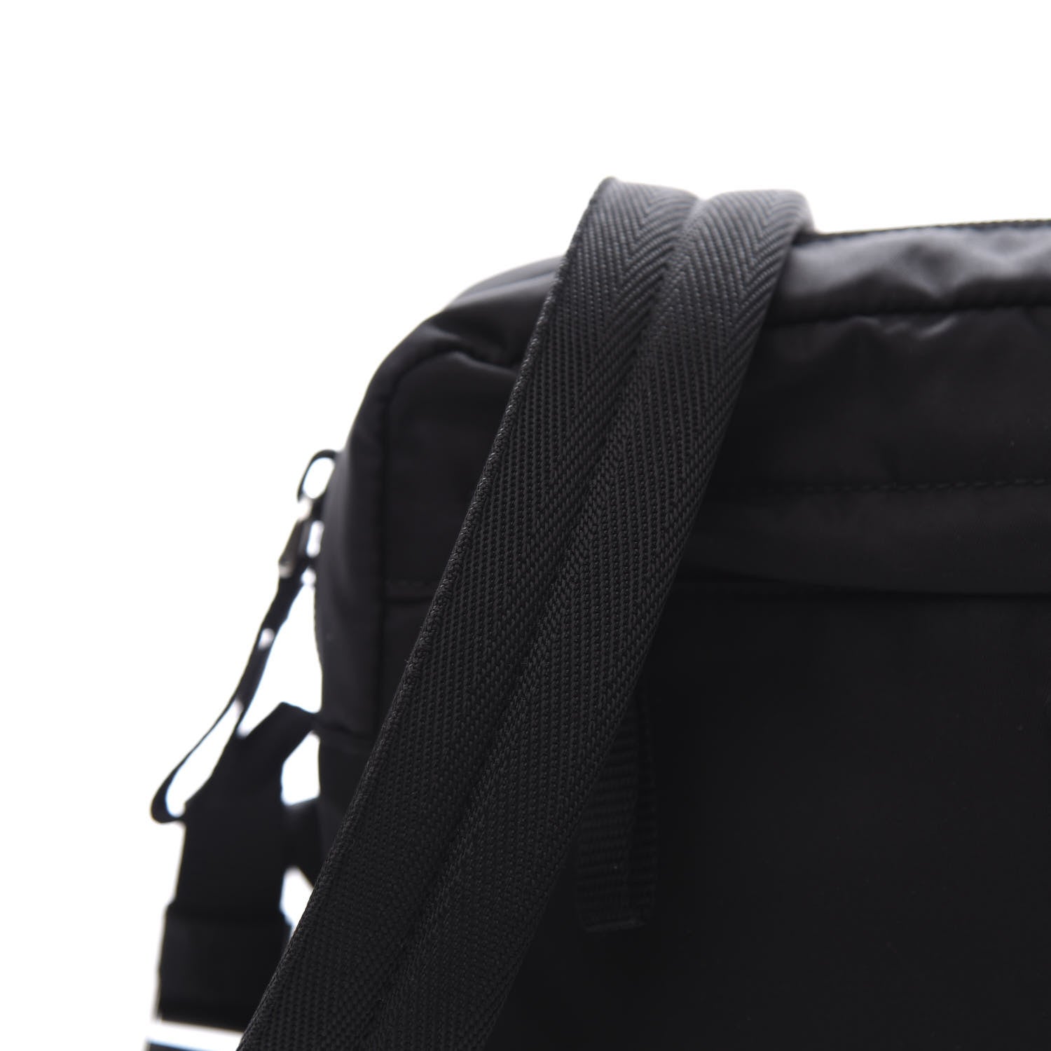 Prada Tessuto Nylon Messenger Bag Black 10 of 10