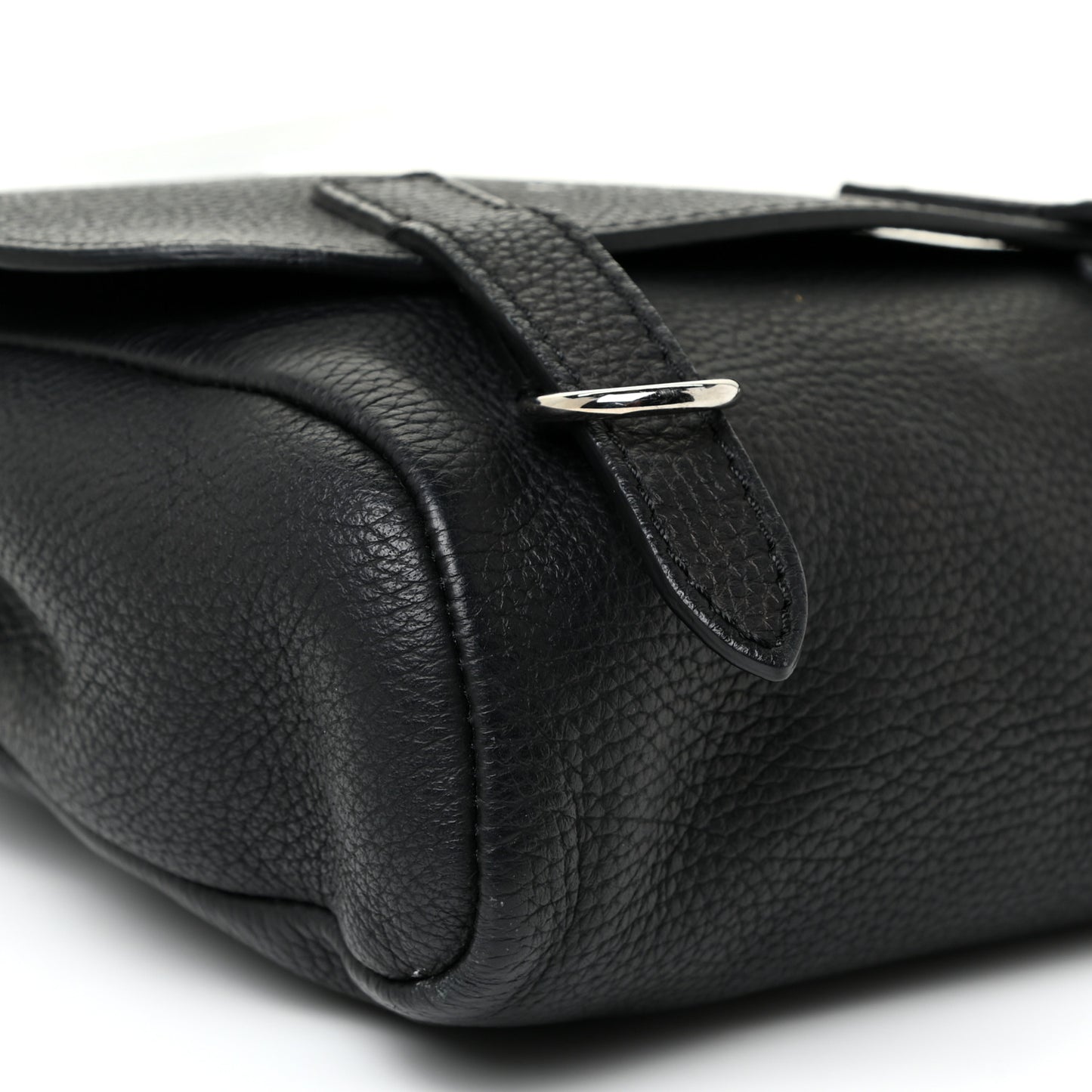 Soft Grain Calfskin Baby Bridle Saddle Bag Black