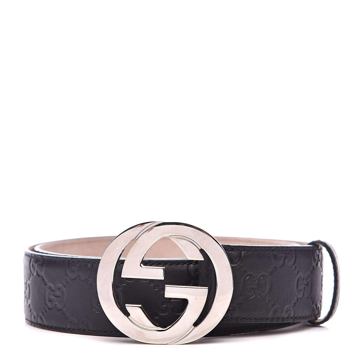 Gucci Guccissima Signature Interlocking G 40mm Belt 90 36 Black 1 of 6