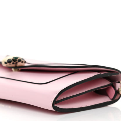 Bulgari Calfskin Serpenti Forever Chain Wallet Flamingo Topaz 8 of 8