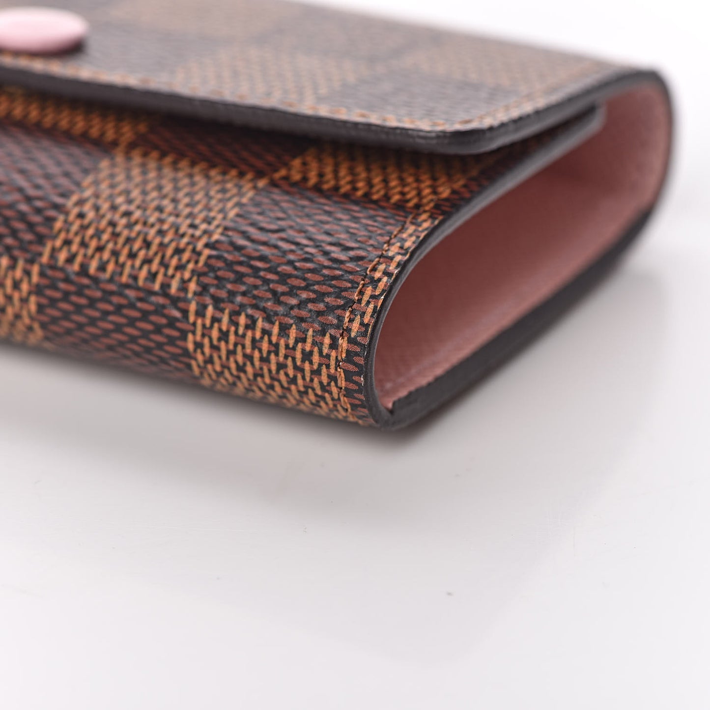 Damier Ebene Multicles 6 Key Holder Rose Ballerine