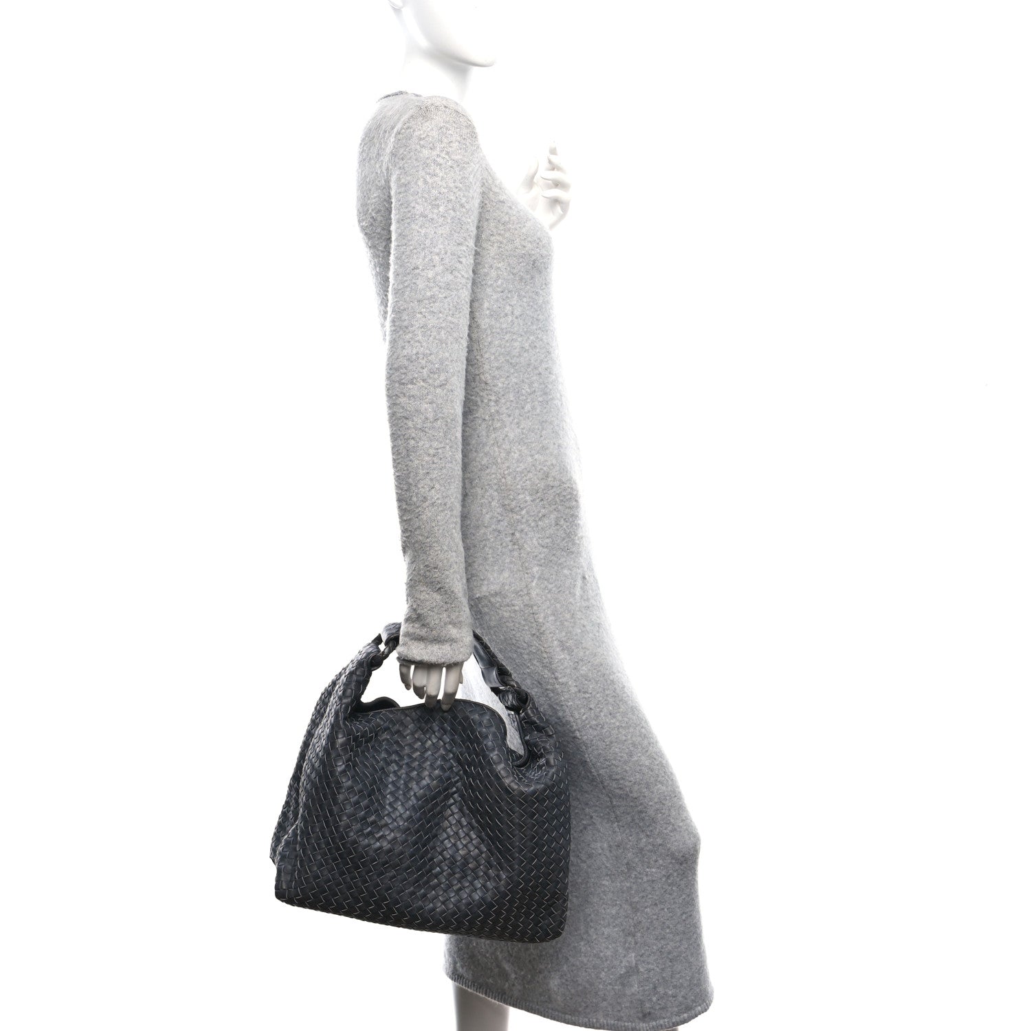 Bottega Veneta Nappa Intrecciato Sloane Hobo Ferro Gray 2 of 11
