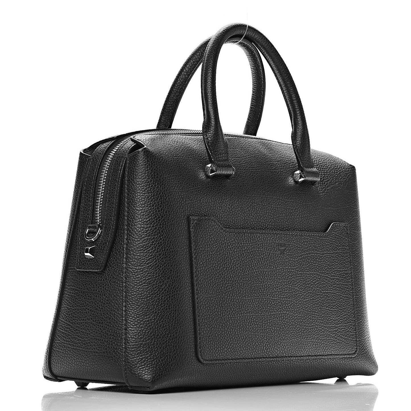 Grained Calfskin Medium Ella Boston Black