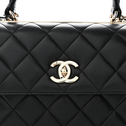 Chanel Lambskin Quilted Small Trendy CC Dual Handle Flap Bag Black 8 of 10