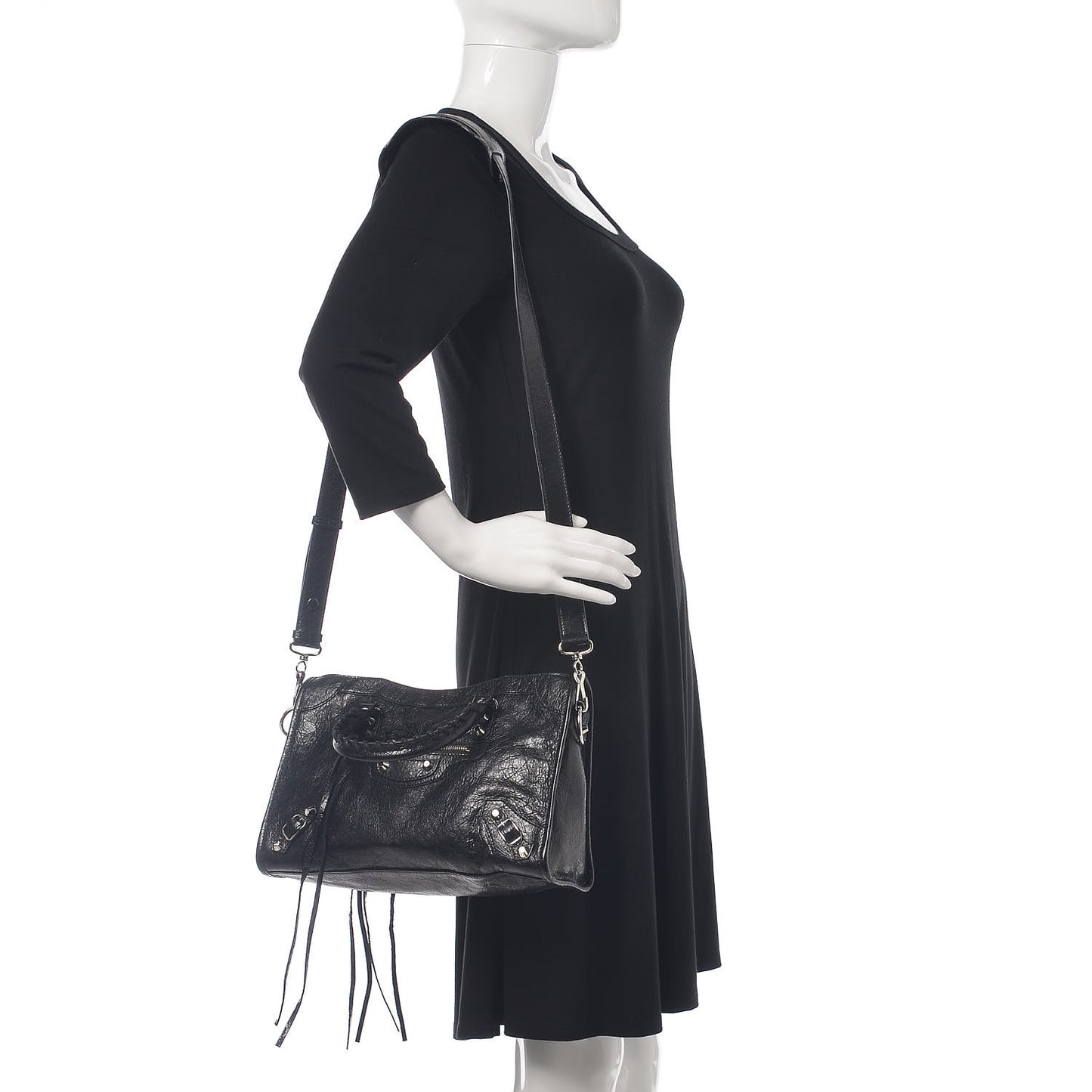 Agneau Classic Silver Hardware S City Black