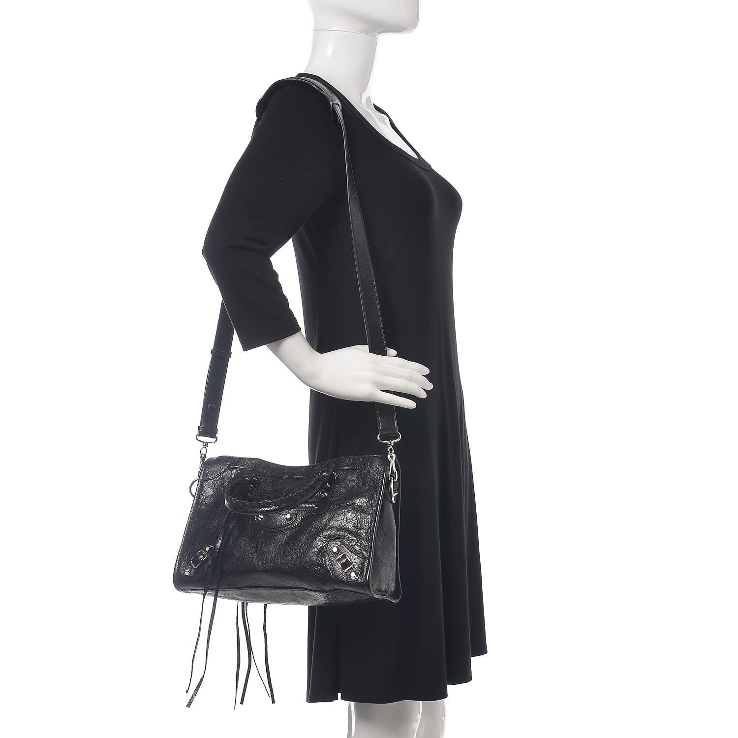 Balenciaga Agneau Classic Silver Hardware S City Black 2 of 8