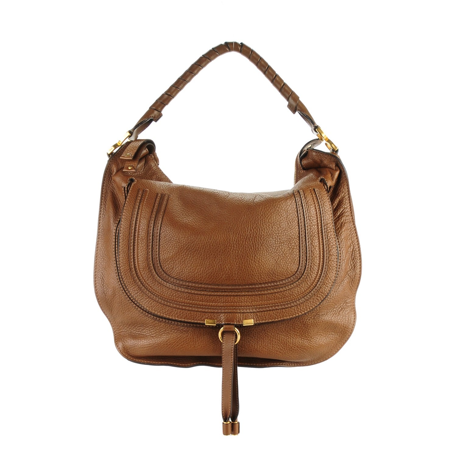 Chloe Calfskin Large Marcie Hobo Bark 1 of 8