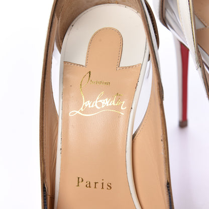 Christian Louboutin Patent Specchio PVC Cosmo 554 100 Pumps 36 Snow 5 of 10