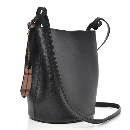 Burberry London Grainy Calfskin Small Lorne Bucket Crossbody Black 3 of 9