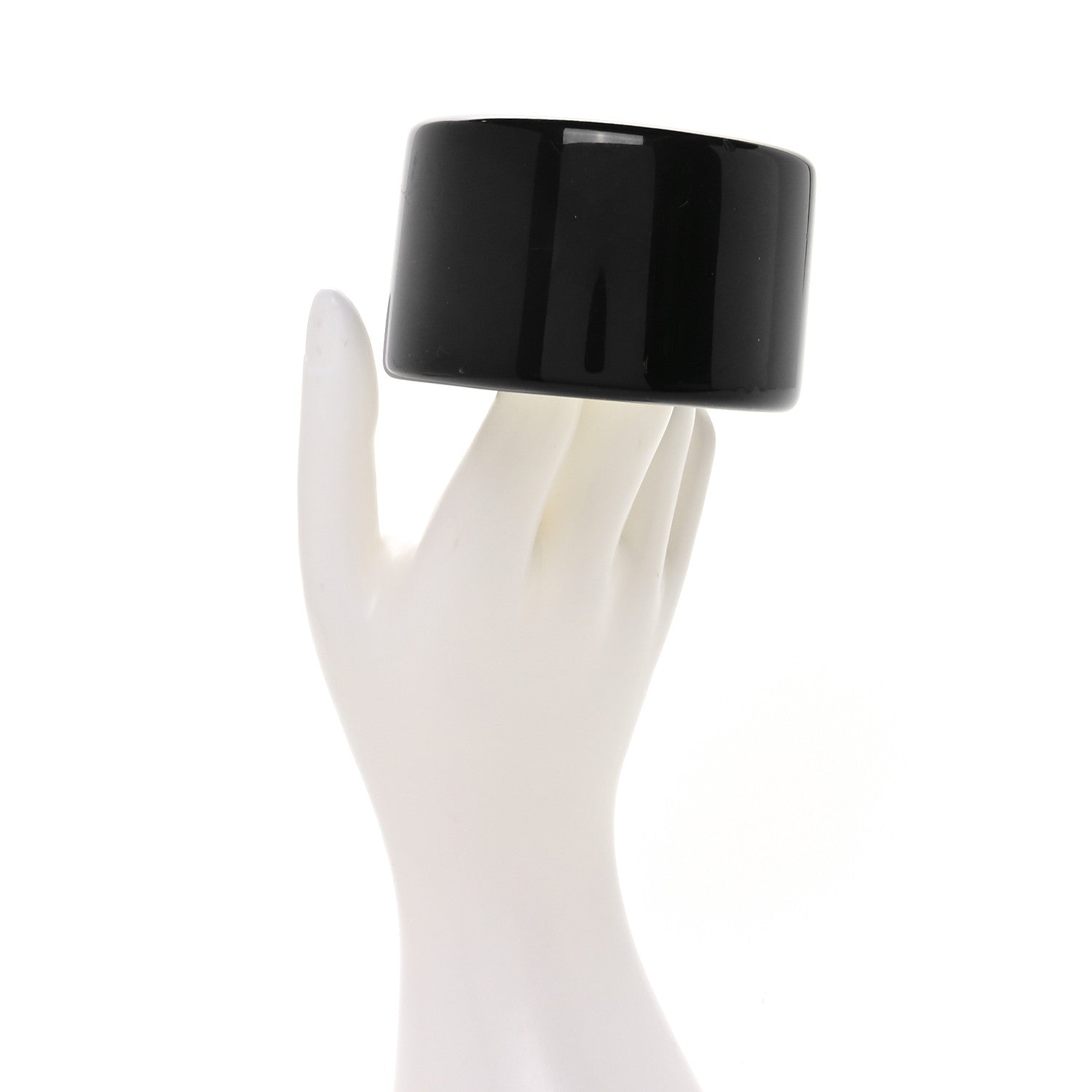 Hermes Lacquered Wood Assam Bracelet S Black White 2 of 5