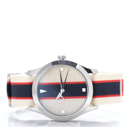 Gucci Stainless Steel Nylon 38mm G-Timeless Web Quartz Watch White 2 of 4