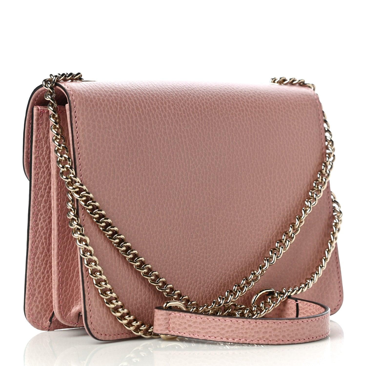 Gucci Dollar Calfskin Small Interlocking G Shoulder Bag Soft Pink 3 of 11