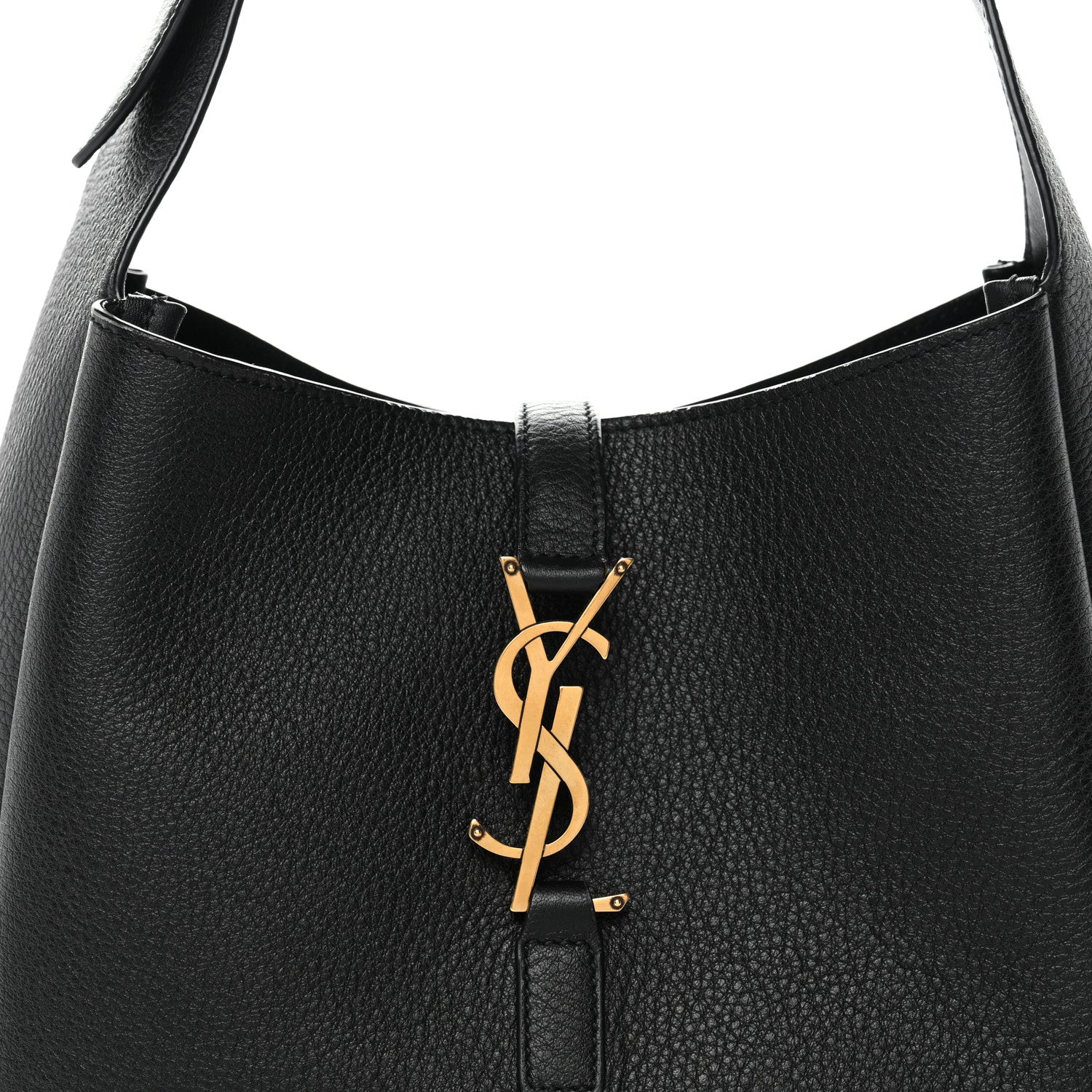 Saint Laurent Supple Calfskin Small Le 5 A 7 Soft Hobo Black 8 of 11