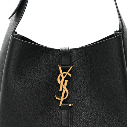 Saint Laurent Supple Calfskin Small Le 5 A 7 Soft Hobo Black 8 of 11