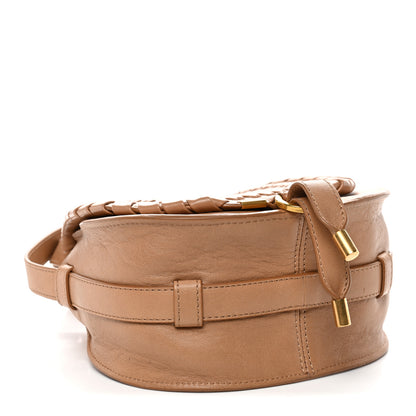 Chloe Smooth Calfskin Braided Small Marcie Saddle Bag Light Tan 4 of 11