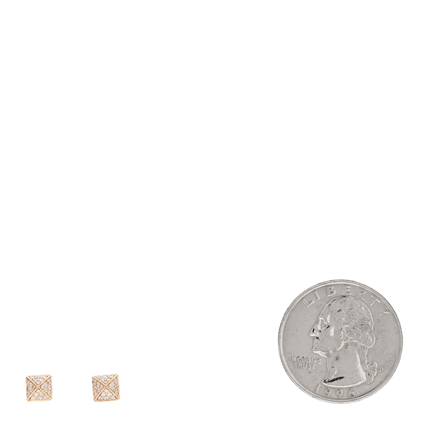 18K Rose Gold Diamond Clou d'H Stud Earrings