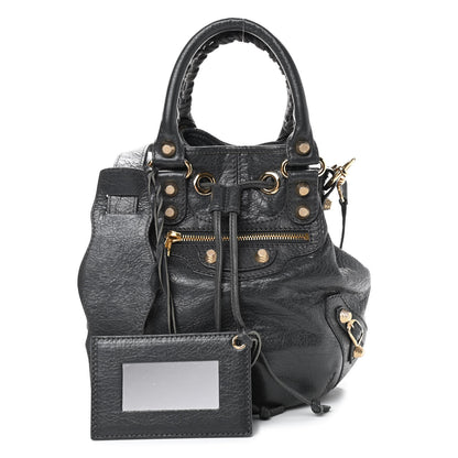 Balenciaga Agneau Giant 12 Gold Hardware Mini Pompon Gris Fossile 1 of 9