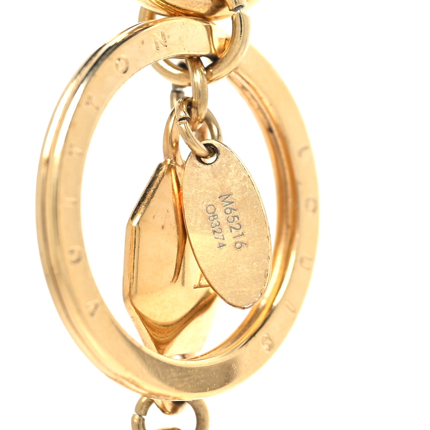 Louis Vuitton LV Facettes Bag Charm Key Holder Gold 4 of 4