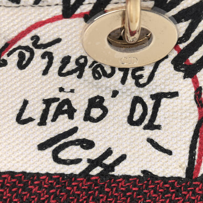 Christian Dior Canvas Medium DiorAmour Graffiti Lady D-Lite Latte 12 of 12
