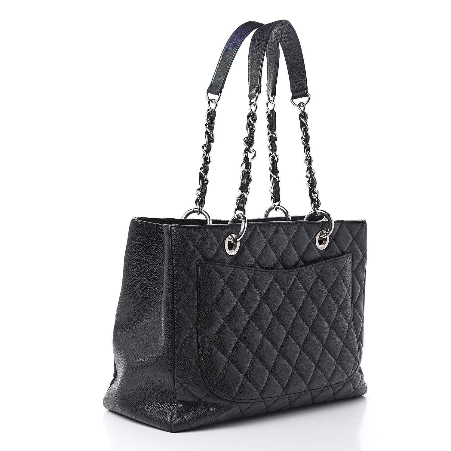 Chanel Caviar Quilted Grand Shopping Tote GST Black 3 of 14