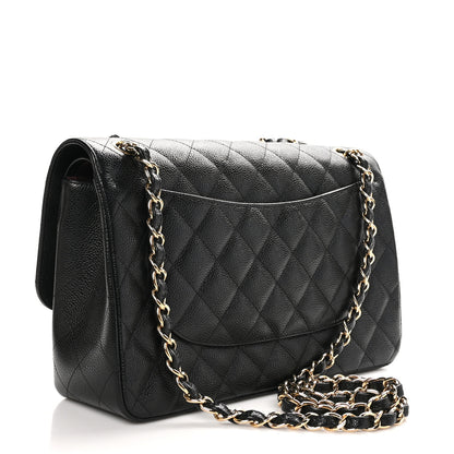 Chanel Caviar Quilted Jumbo Double Flap Black 4 of 12